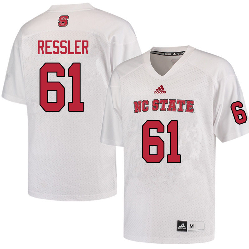 Men #61 Bo Ressler NC State Wolfpack College Football Jerseys Sale-White